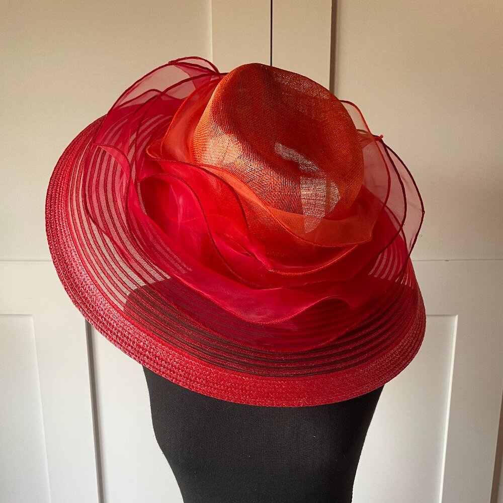Scala Sheer Derby Hat Elegant Statement Piece - image 1